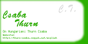 csaba thurn business card